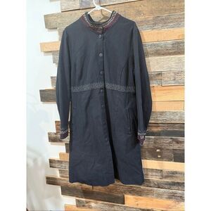 Gudrun Sjoden embroidered jacket coat sz Large